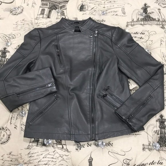 Sam Edelman Lambskin Leather Moto Jacket - Picture 5 of 11